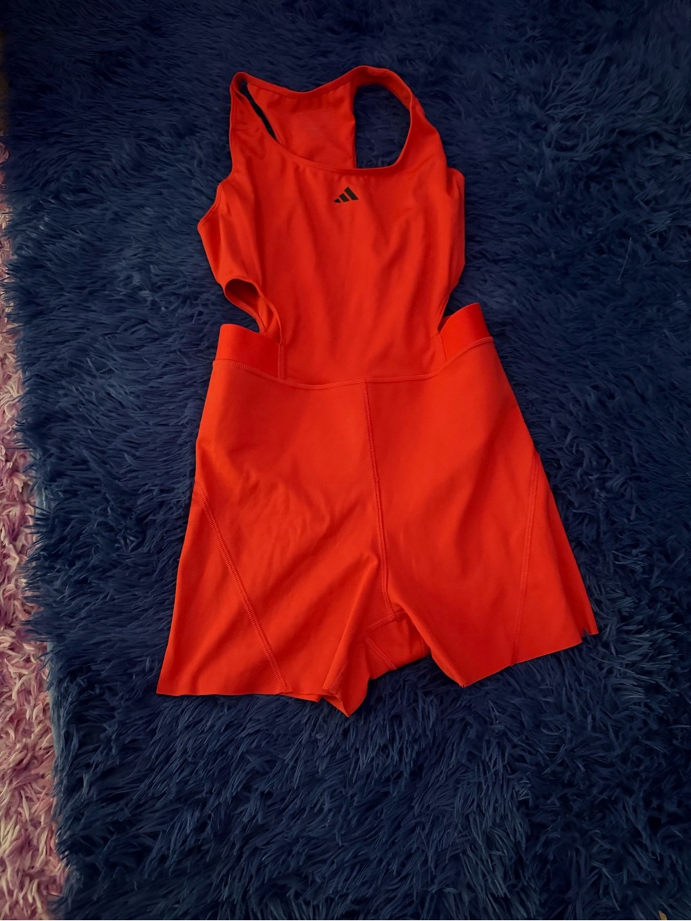 adidas Red Racerback Athletic One-Piece